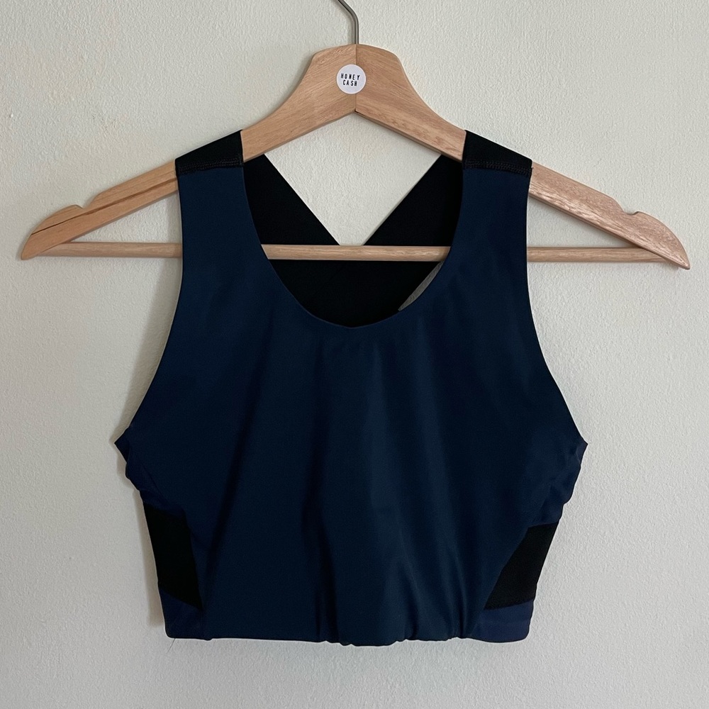 Aday fast forward sports bra blue black XS